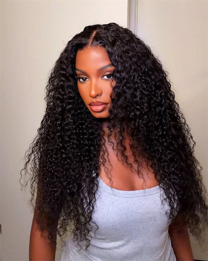 Lemoda 13x6 Lace Frontal Wig Indian Curly Human Hair Wig With Fluffy Bouncy Curls - Lemoda Hair