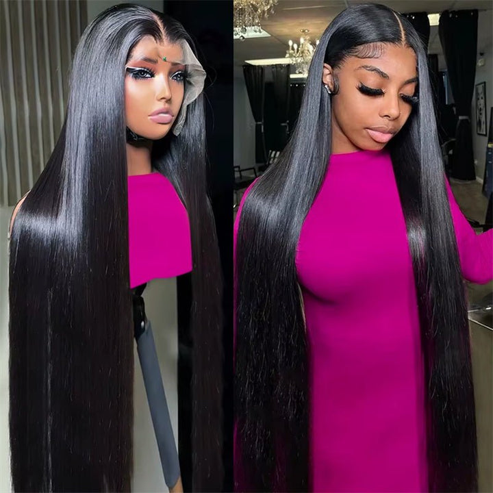 Lemoda 13X6 Lace Frontal Wigs Human Hair Transparent Lace Straight Long inches Brazilian Virgin Hair - Lemoda Hair