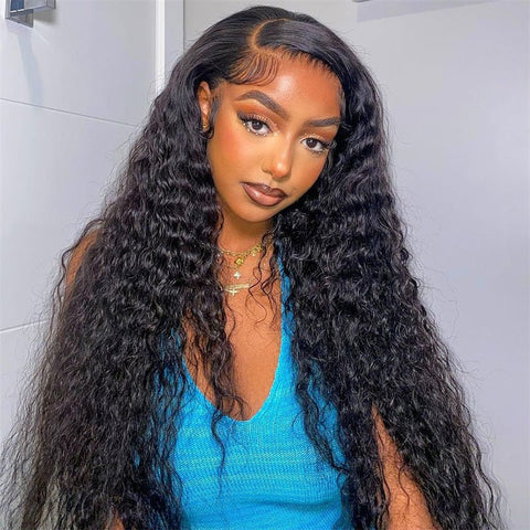 Lemoda 13x6 Real HD Invisible Lace frontal Human Hair Wig 180% Full Density Water Wave - Lemoda Hair