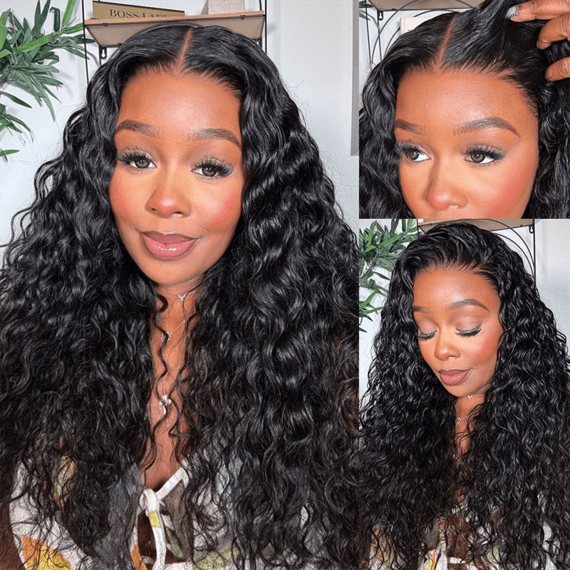 Lemoda 13x6 Real HD Invisible Lace Frontal Wigs Water Wave Human Hair Wigs 250% - Lemoda Hair