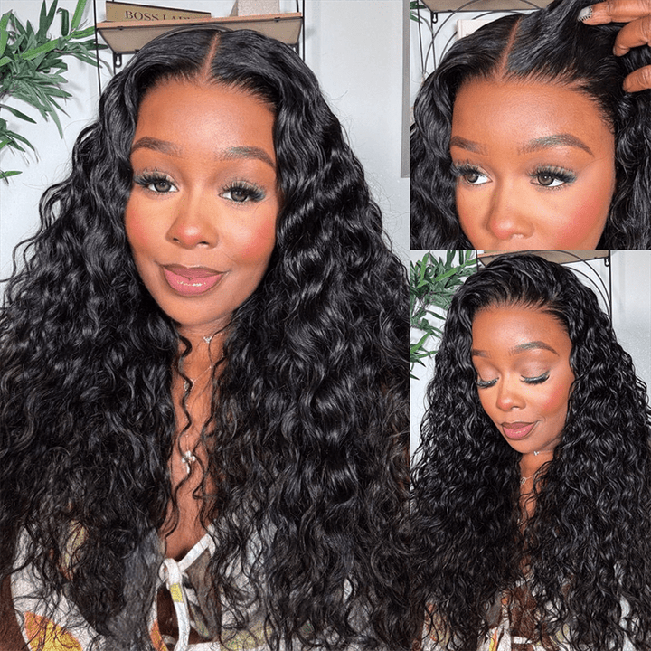 Lemoda 13x6 Real HD Invisible Lace Frontal Wigs Water Wave Human Hair Wigs 250% - Lemoda Hair