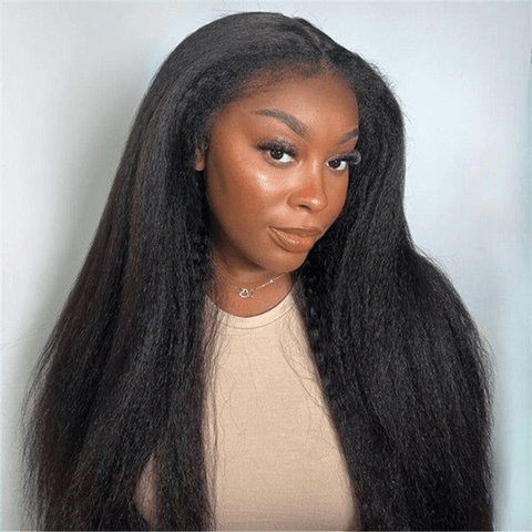 Lemoda 3 In 1 Half Wig Easy Wear Yaki Straight Glueless Flexi - Fit Drawstring Wig - Lemoda Hair