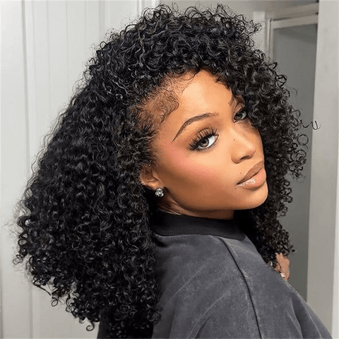 Lemoda 3 In 1 Half Wig Kinky Curly Glueless Flexi - Fit Drawstring Wig Comfortable Fit - Lemoda Hair