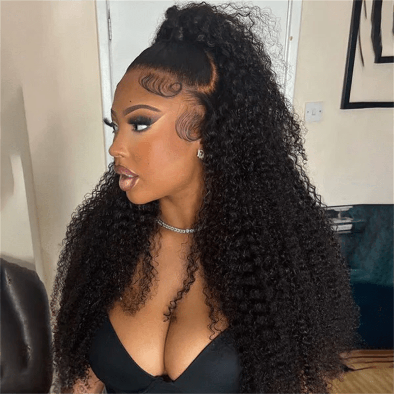 Lemoda 3 In 1 Half Wig Kinky Curly Glueless Flexi - Fit Drawstring Wig Comfortable Fit - Lemoda Hair