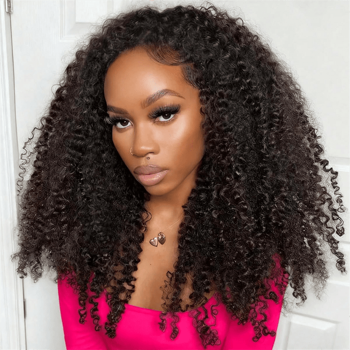 Lemoda 3 In 1 Half Wig Kinky Curly Glueless Flexi-Fit Drawstring Wig Comfortable Fit - Lemoda Hair