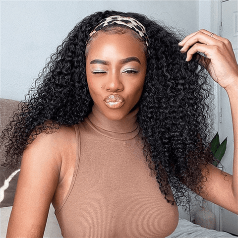 Lemoda 3 In 1 Half Wig Kinky Curly Glueless Flexi - Fit Drawstring Wig Comfortable Fit - Lemoda Hair
