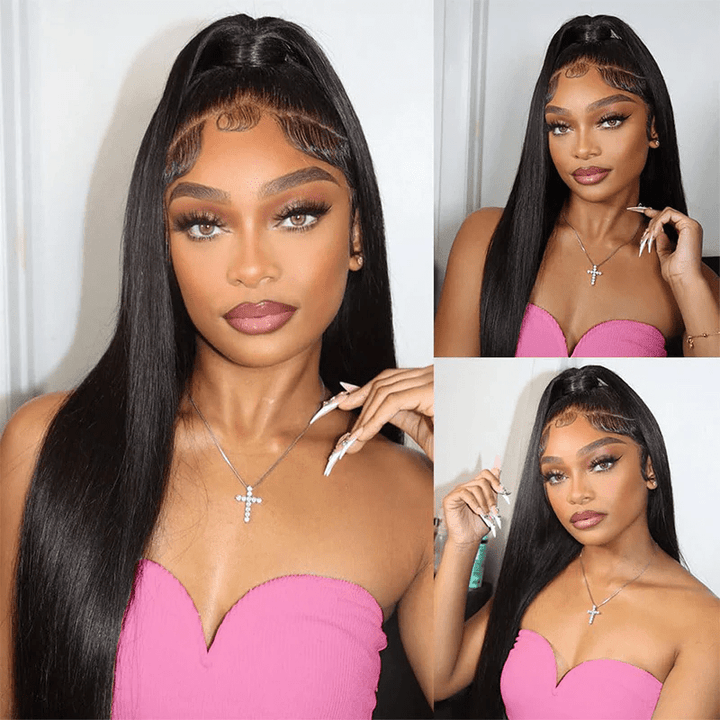 Lemoda 3 In 1 Half Wig Natural Look Invisible Straight Half Wig With Drawstring - Lemoda Hair