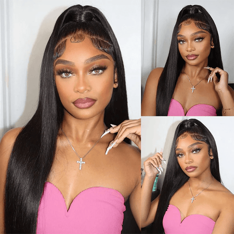 Lemoda 3 In 1 Half Wig Natural Look Invisible Straight Half Wig With Drawstring - Lemoda Hair