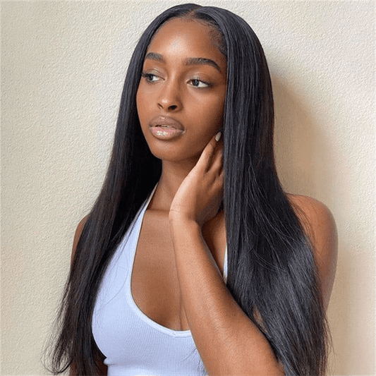 Lemoda 3 In 1 Half Wig Natural Look Invisible Straight Half Wig With Drawstring - Lemoda Hair