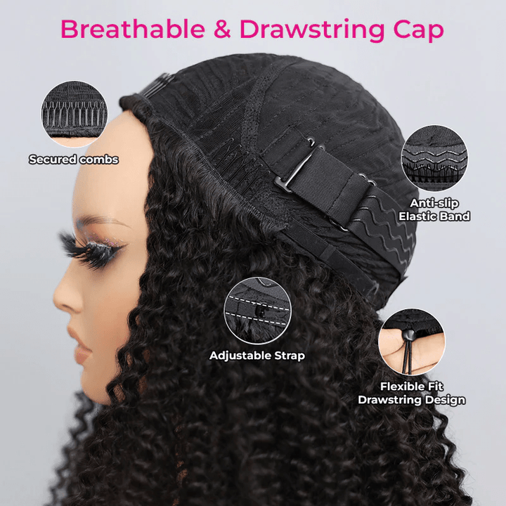 Lemoda 3 In 1 Half Wig Natural Look Invisible Straight Half Wig With Drawstring - Lemoda Hair