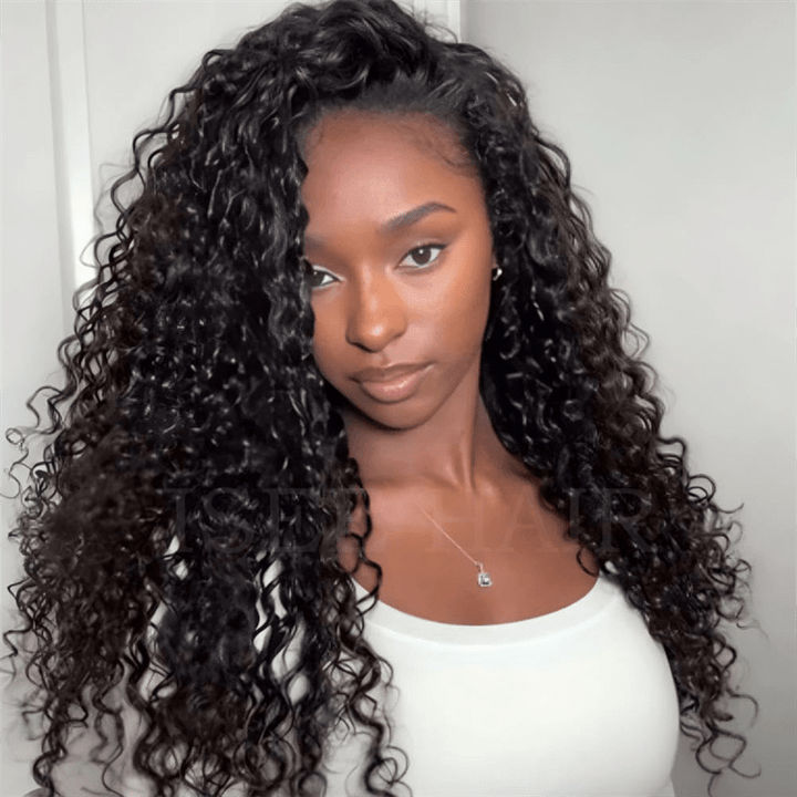 Lemoda 3 In 1 Half Wig Water Wave Flexible Fit Half Wig With Drawstring Beginner Friendly - Lemoda Hair