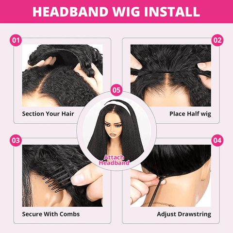 Lemoda 3 In 1 Half Wig Water Wave Flexible Fit Half Wig With Drawstring Beginner Friendly - Lemoda Hair