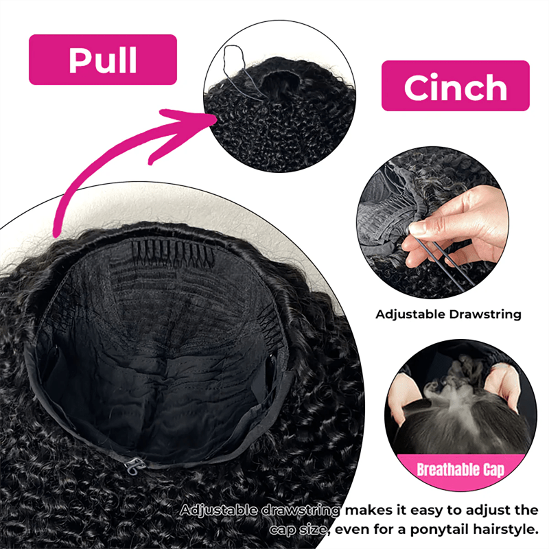 Lemoda 3 In 1 Half Wig Water Wave Flexible Fit Half Wig With Drawstring Beginner Friendly - Lemoda Hair