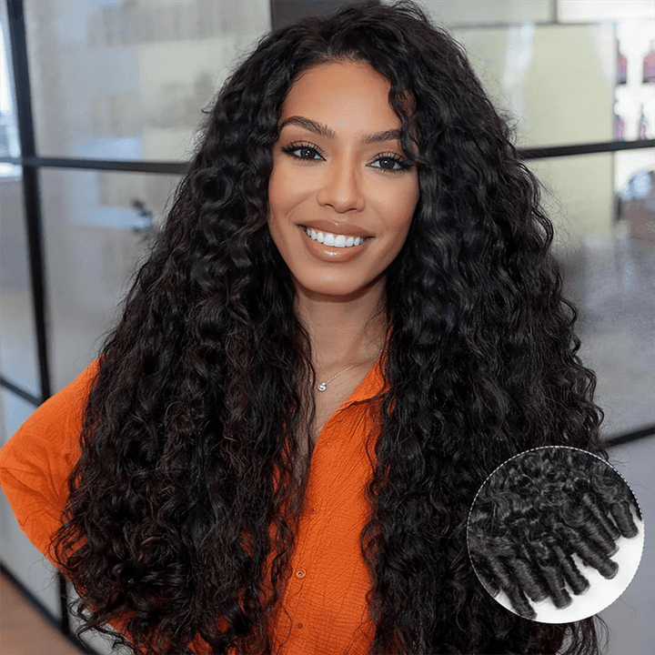 Lemoda 300% Density Burmese Curly Lace Wig With Flexi - Fit Drawstring Human Hair Wigs - Lemoda Hair