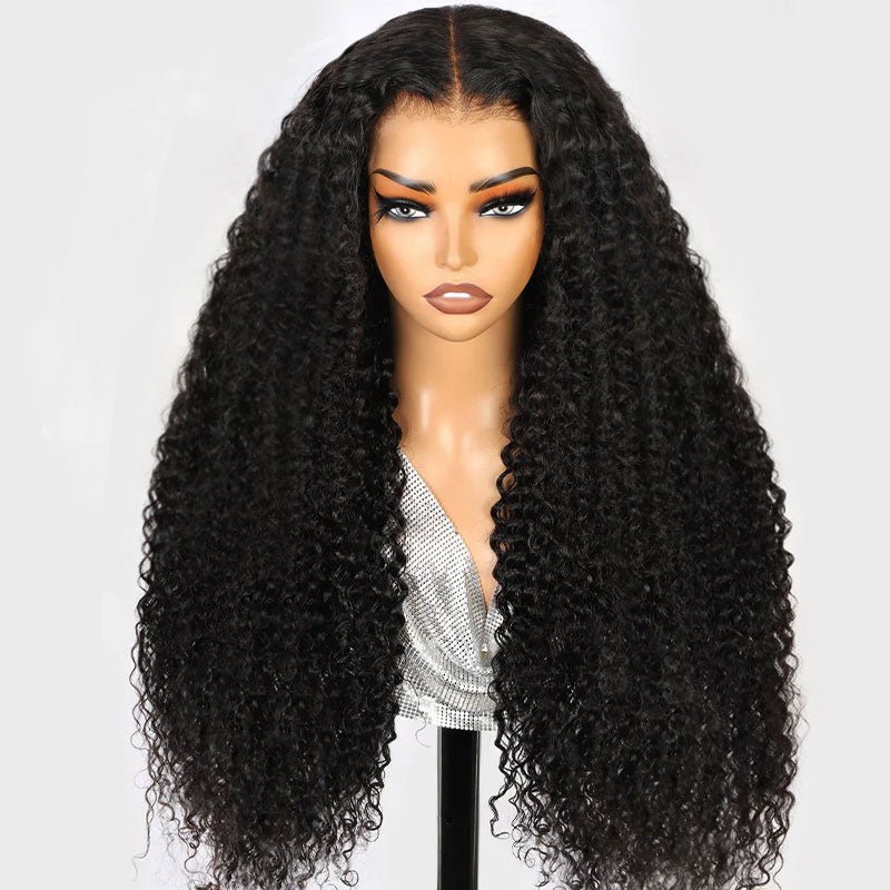 Lemoda 300% Density Human Hair Deep Curly Transparent Lace Front Wigs With Flexi - Fit Drawstring - Lemoda Hair