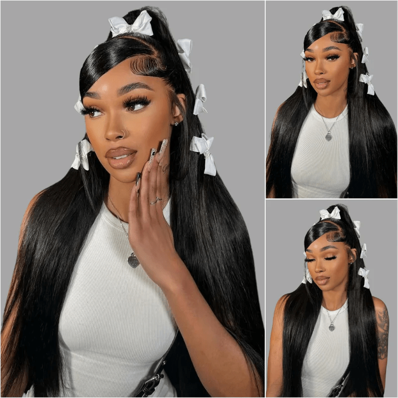 Lemoda 300% Density Silky Straight Human Hair Lace Front Wigs With Flexi - Fit Drawstring - Lemoda Hair