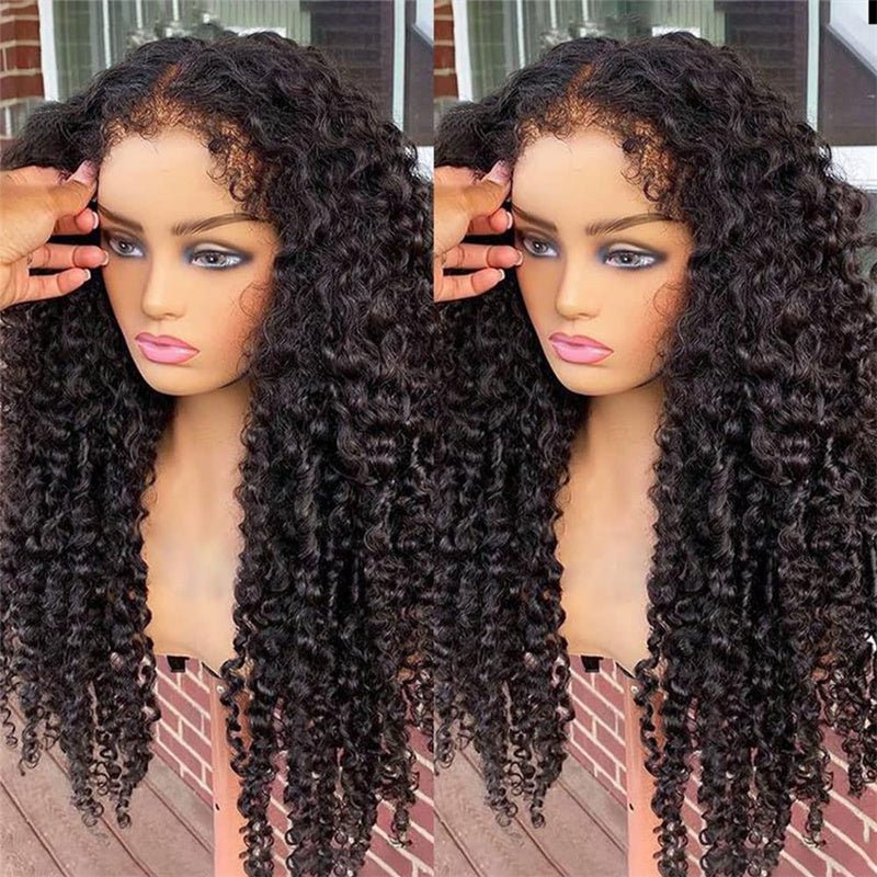 Lemoda 4C Edges Curly Baby Hair 13x4 13x6 HD Invisible Lace Frontal Kinky Curly Human Hair Wigs with Natural 4C Edges - Lemoda Hair