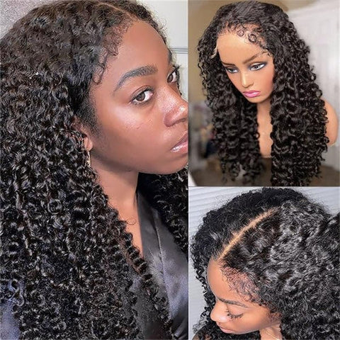 Lemoda 4C Edges Curly Baby Hair 13x4 13x6 HD Invisible Lace Frontal Kinky Curly Human Hair Wigs with Natural 4C Edges - Lemoda Hair