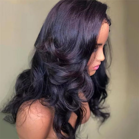 Lemoda 4C Edges Hairline Lace Front Wigs Body Wave HD Invisible 13x4 13x6 Frontal Wigs With Kinky Edges Curly Baby Hair - Lemoda Hair