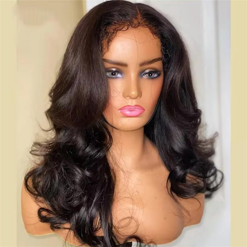 Lemoda 4C Edges Hairline Lace Front Wigs Body Wave HD Invisible 13x4 13x6 Frontal Wigs With Kinky Edges Curly Baby Hair - Lemoda Hair