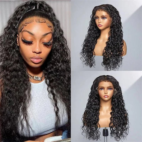 Lemoda 4C Natural Edges 13x4 13X6 HD Invisible Lace Front Wigs Water Wave Human Hair Wigs With Realistic Hairline - Lemoda Hair