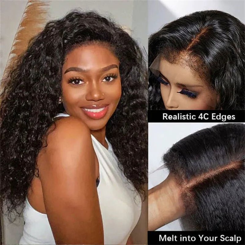 Lemoda 4C Natural Edges 13x4 13X6 HD Invisible Lace Front Wigs Water Wave Human Hair Wigs With Realistic Hairline - Lemoda Hair