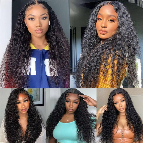 Lemoda 4x4 HD Lace Closure Wig 32 Inches Long Water Wave Human Hair Wigs 250% Density - Lemoda Hair
