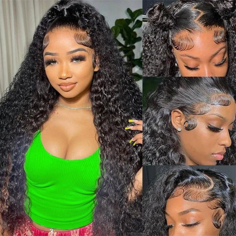 Lemoda 4x4 HD Lace Closure Wig 32 Inches Long Water Wave Human Hair Wigs 250% Density - Lemoda Hair