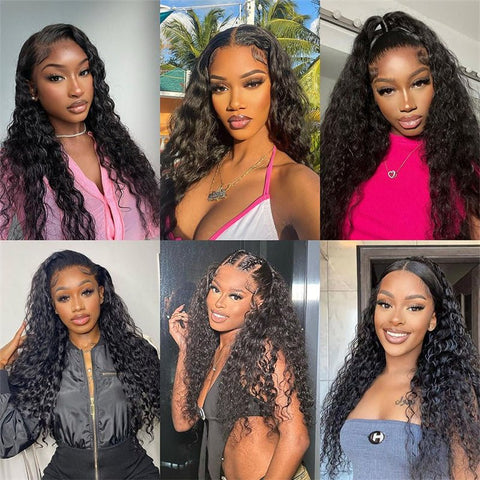 Lemoda 4x4 HD Lace Closure Wig 32 Inches Long Water Wave Human Hair Wigs 250% Density - Lemoda Hair