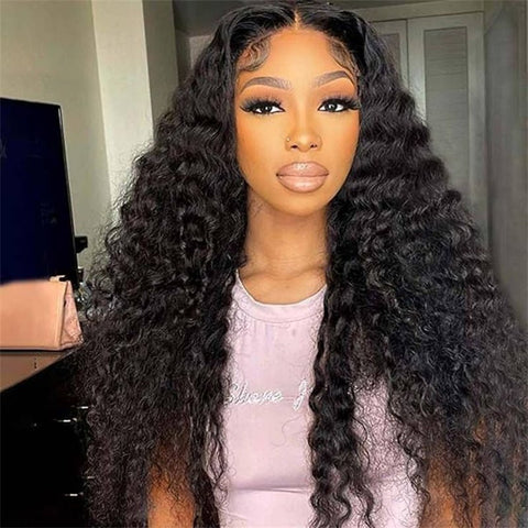 Lemoda 4x4 HD Lace Closure Wig 32 Inches Long Water Wave Human Hair Wigs 250% Density - Lemoda Hair