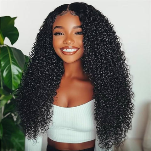Lemoda 4x4 Lace Closure Wig Kinky Curly HD Lace Wigs Pre Plucked Human Hair 250% Density - Lemoda Hair