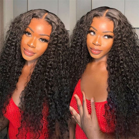 Lemoda 4x4 Lace Closure Wig Kinky Curly HD Lace Wigs Pre Plucked Human Hair 250% Density - Lemoda Hair