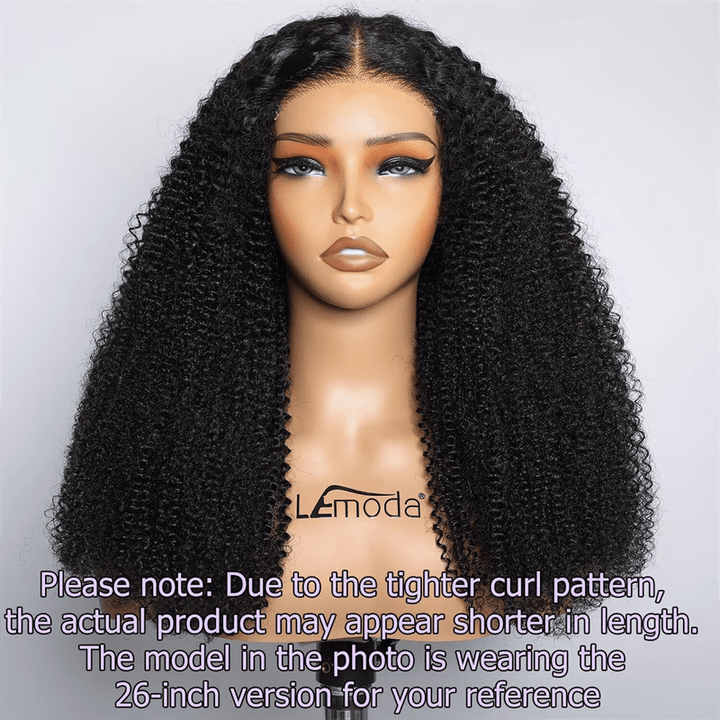 Lemoda 5x5 Glueless Wig Burmese Kinky Curly Lace Frontal Human Hair Wigs Pre - Bleached Knots - Lemoda Hair