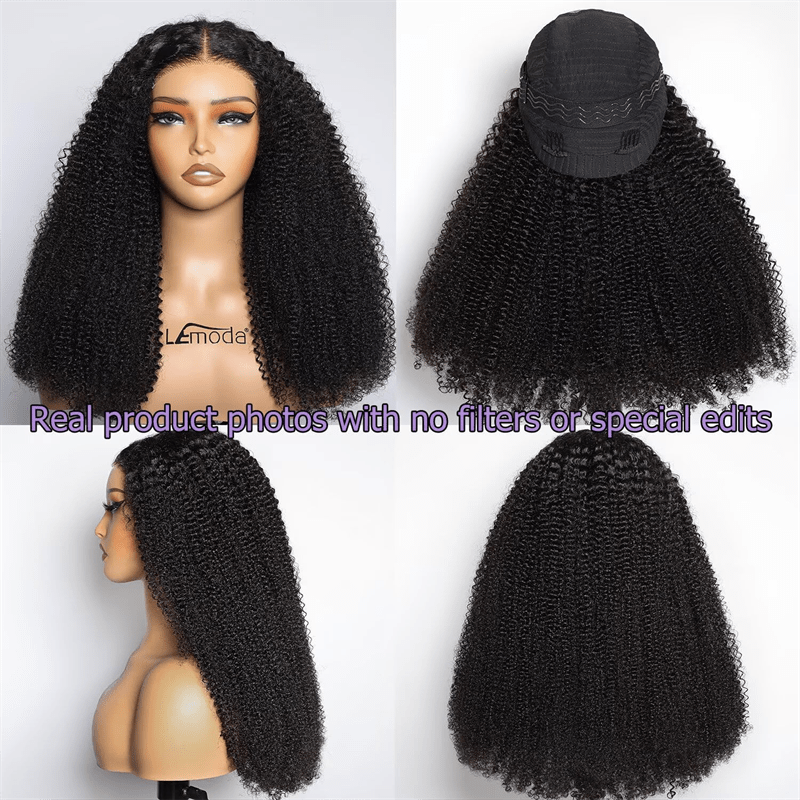 Lemoda 5x5 Glueless Wig Burmese Kinky Curly Lace Frontal Human Hair Wigs Pre - Bleached Knots - Lemoda Hair