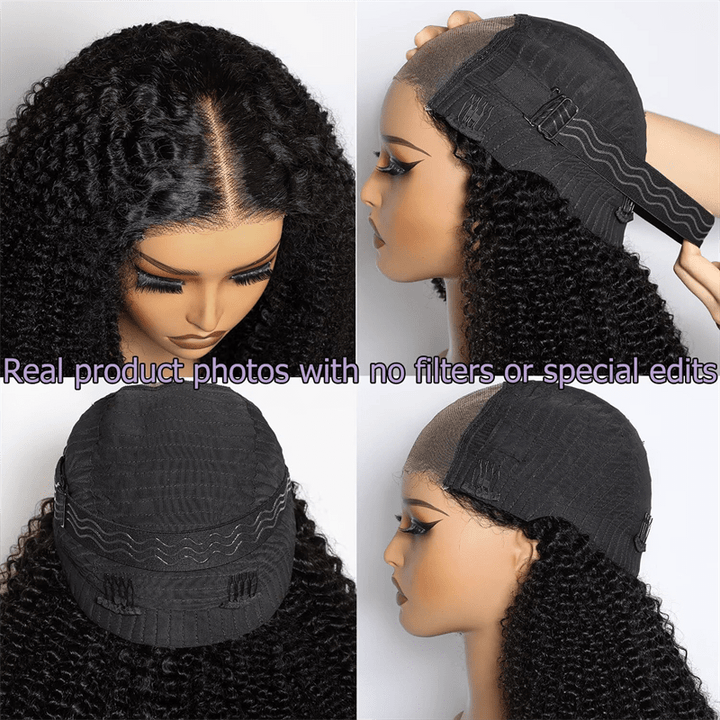 Lemoda 5x5 Glueless Wig Burmese Kinky Curly Lace Frontal Human Hair Wigs Pre - Bleached Knots - Lemoda Hair