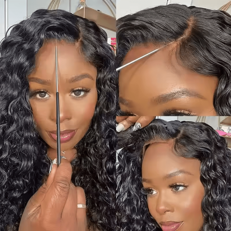 Lemoda 5x5 Lace Closure Wigs Water Wave Skinlike HD Glueless Wigs Pre Cut Lace - Lemoda Hair