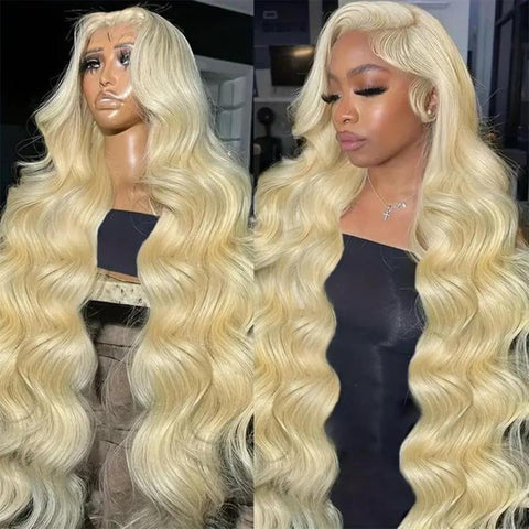 Lemoda 613 Blonde 13x4 Full Lace Front Wig HD Transparent Body Wave Human Hair Wigs 210% Pre - Plucked Natural Hairline - Lemoda Hair