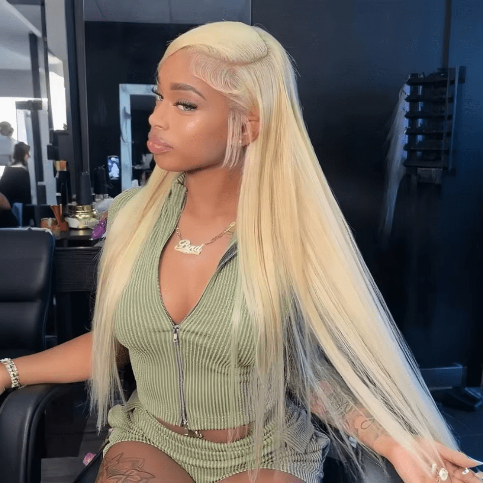 Lemoda #613 Blonde 13x6 Full Frontal Lace Wig Straight Human Hair Wigs 250% - Lemoda Hair