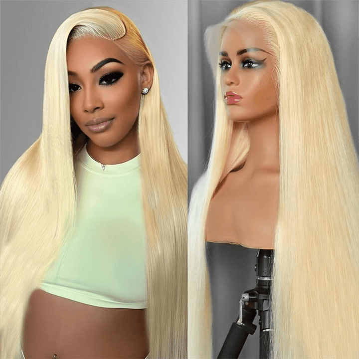 Lemoda 613 Blonde 13x6 Lace Front Wigs Straight Human Hair Transparent Lace Wig 250% - Lemoda Hair