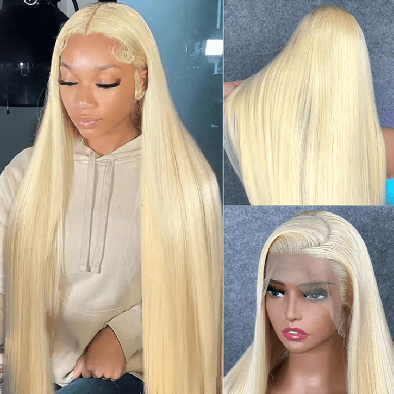 Lemoda 613 Blonde 13x6 Lace Front Wigs Straight Human Hair Transparent Lace Wig 250% - Lemoda Hair