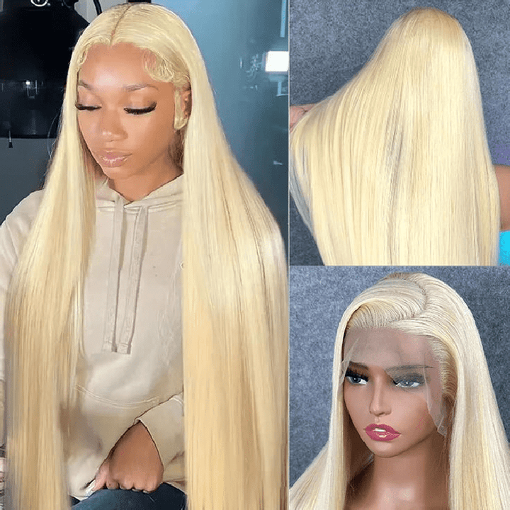 Lemoda 613 Blonde 13x6 Lace Front Wigs Straight Human Hair Transparent Lace Wig 250% - Lemoda Hair