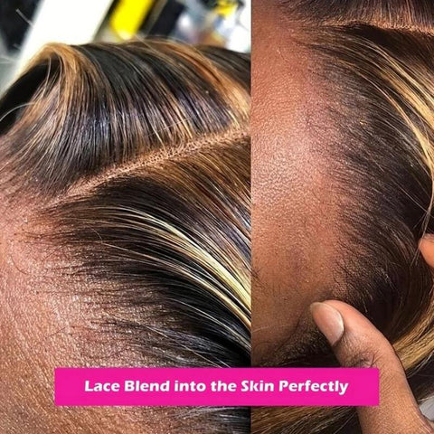 Lemoda 7x5 Glueless Wigs Body Wave Human Hair Wigs HD Transparent Lace P1B/27 Colored Wig - Lemoda Hair