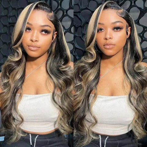 Lemoda 7x5 Glueless Wigs Body Wave Human Hair Wigs HD Transparent Lace P1B/27 Colored Wig - Lemoda Hair