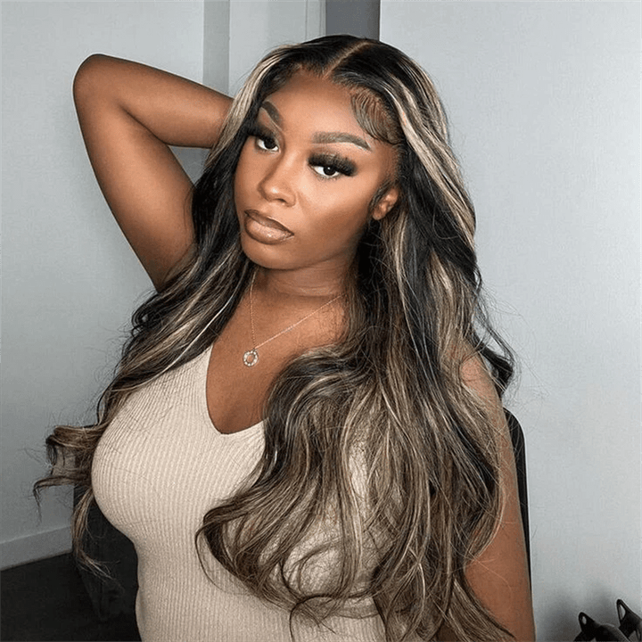 Lemoda Body Wave 13x6 Lace Front Wigs P1B/27 Highlight Wear Go Wigs Pre - Cut 5x5 Glueless Wigs - Lemoda Hair