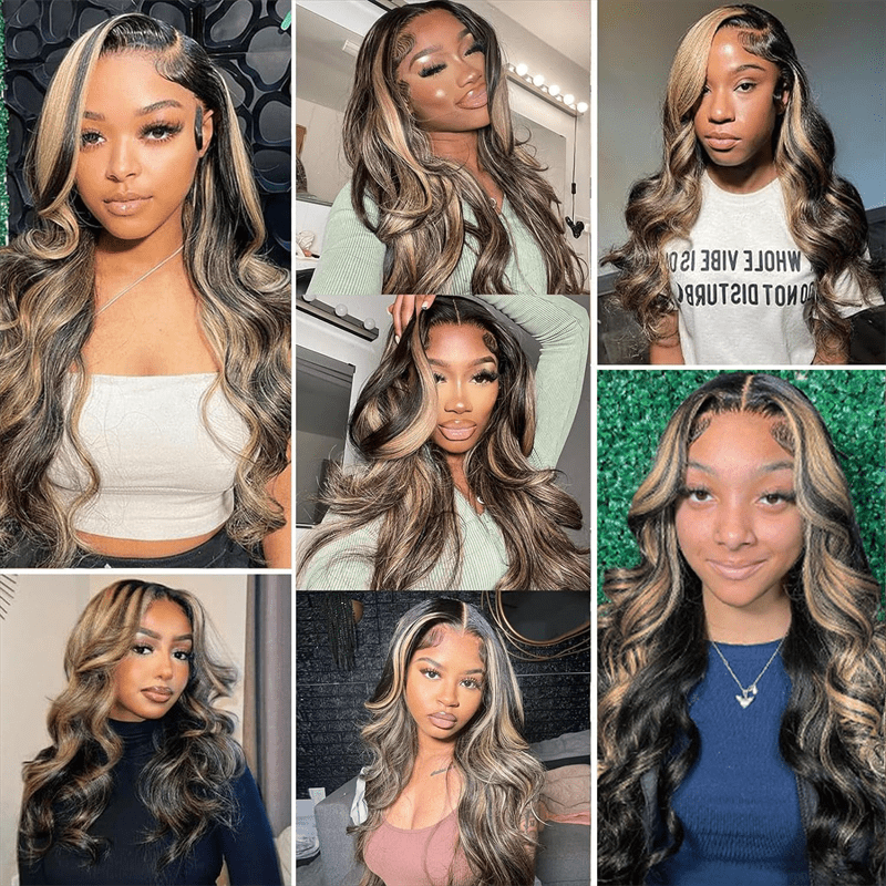 Lemoda Body Wave 13x6 Lace Front Wigs P1B/27 Highlight Wear Go Wigs Pre - Cut 5x5 Glueless Wigs - Lemoda Hair
