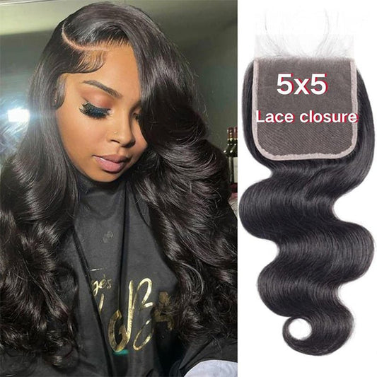 Lemoda Body Wave 5x5 Transparent HD Lace Closure Virgin Human Hair Frontal Closure - Lemoda Hair