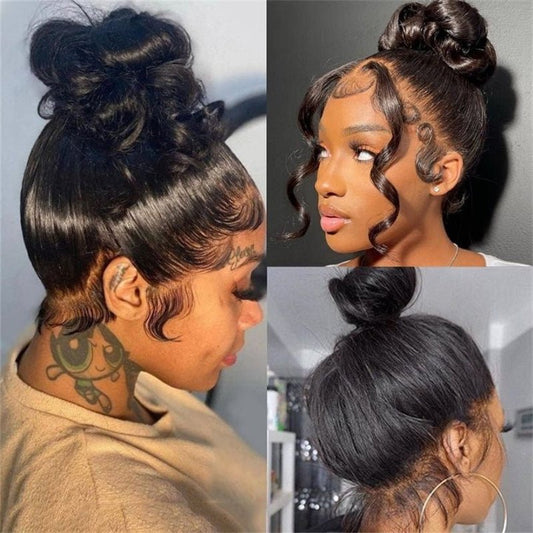 Lemoda Body Wave Invisi - Drawstring Snug Fit 360 Full Frontal Wigs HD Transparent Glueless Human Hair Wigs - Lemoda Hair