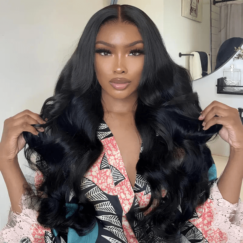 Lemoda Body Wave Lace Front Wigs 300% Density Pull Go Drawstring Human Hair Wigs With Natural Hairline - Lemoda Hair