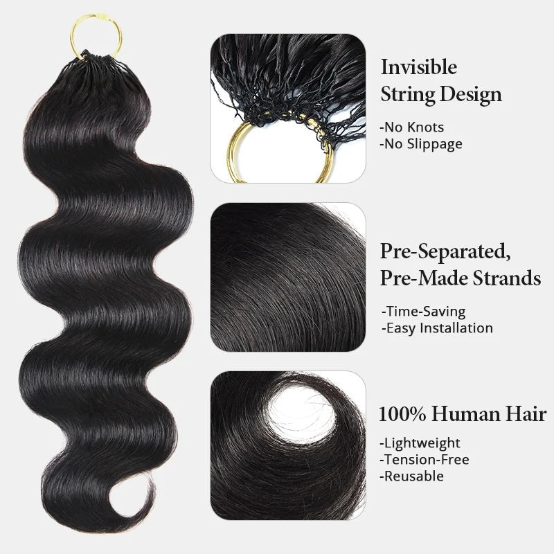 Lemoda Body Wave Miracle Knots Crochet Human Hair For Braiding Boho Braids - Lemoda Hair