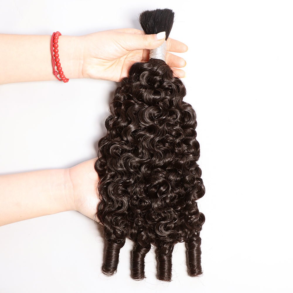 Lemoda Boho Braids Burmese Curly Hair Bulk For Braids Chocolate Brown Human Hair Extensions - Lemoda Hair